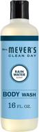 🚿 mrs. meyer's clean day moisturizing body wash - biodegradable shower gel for women and men, cruelty-free formula with essential oils, rain water scent, 16 oz logo