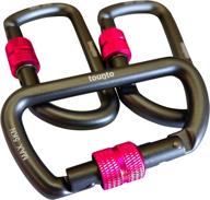 🔒 tounto 3 pack heavy duty locking carabiners: 7075 aluminium d-shaped clips for keychains and more! логотип