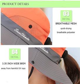 img 2 attached to Stay in Style and Sun-Safe with Ponytail Women's Summer Sun Bucket Hats - UV Protection, Wide Brim, Foldable Design, Perfect for Safari, Hiking, Beach, and Fishing