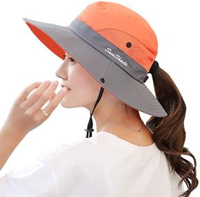 img 4 attached to Stay in Style and Sun-Safe with Ponytail Women's Summer Sun Bucket Hats - UV Protection, Wide Brim, Foldable Design, Perfect for Safari, Hiking, Beach, and Fishing