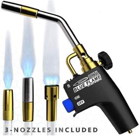 img 1 attached to 🔥 BLUE FLAME 9XTL - Multi Purpose Mapp & Propane Torch with 3 Nozzles/Tips, Built-In Ignition, Flow Regulator, and Flame Lock