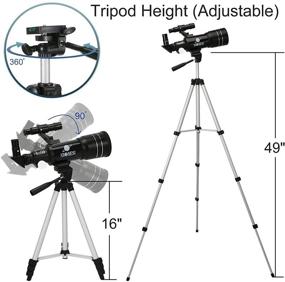 img 2 attached to 🔭 KIOSESI 70mm Aperture 400mm Refractor Telescope (20X-200X) for Adults & Kids, Ideal Astronomy Beginners Telescope, Portable with Phone Adapter & Wireless Remote, Great Astronomy Gifts for Kids