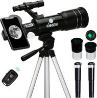 🔭 kiosesi 70mm aperture 400mm refractor telescope (20x-200x) for adults & kids, ideal astronomy beginners telescope, portable with phone adapter & wireless remote, great astronomy gifts for kids logo
