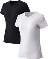 🏋️ women's tsla dry fit wicking shirts: 1 or 2-pack for active sports, running, exercise & gym logo