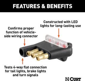 img 2 attached to Curt 58261 4-Pin Flat Trailer Wiring Towing Vehicle Socket Tester: Ensure Hitching Safety with a Reliable Electrical Connection