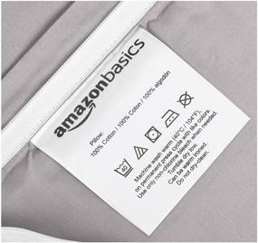 img 1 attached to 🛌 Graphite Grey Body Pillow Cover Pillowcase – Amazon Basics: Ultra-Soft, Breathable, Easy to Wash, 55"x 21