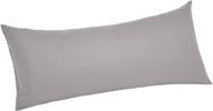 🛌 graphite grey body pillow cover pillowcase – amazon basics: ultra-soft, breathable, easy to wash, 55"x 21 logo