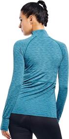 img 3 attached to Quarter Workout Running Pullover Thumbhole Sports & Fitness for Team Sports