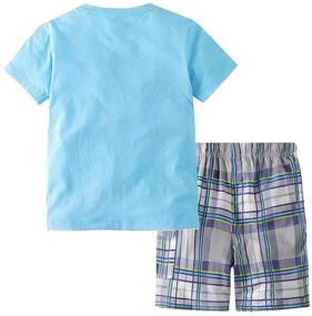 img 3 attached to Summer Clothes Outfit Sleeves Stripes Boys' Clothing for Clothing Sets