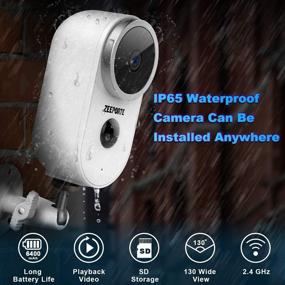 img 3 attached to 📷 Wireless Rechargeable Battery Powered Outdoor Security Camera - 1080P HD WiFi Home Surveillance with Waterproof Design, Night Vision, Motion Detection, 2-Way Audio, and SD Storage