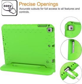 img 2 attached to 📱 AVAWO Kids Case for iPad 9.7 2017/2018 & iPad Air 2 - Lightweight Shockproof Convertible Handle Stand - Green