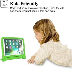 img 1 attached to 📱 AVAWO Kids Case for iPad 9.7 2017/2018 & iPad Air 2 - Lightweight Shockproof Convertible Handle Stand - Green