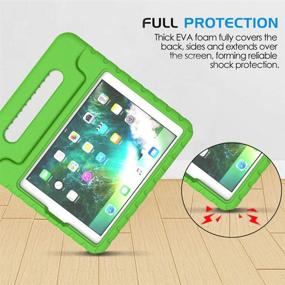 img 3 attached to 📱 AVAWO Kids Case for iPad 9.7 2017/2018 & iPad Air 2 - Lightweight Shockproof Convertible Handle Stand - Green