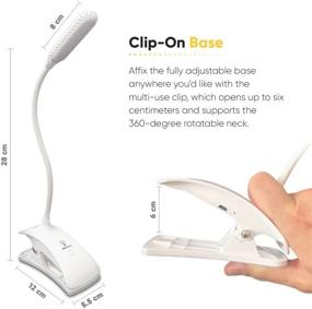 img 1 attached to 📚 INTELLUCE Clip-On Reading Lights for Bedside Books. Headboard Lamp with 3 Colors & Adjustable Brightness. Flexible Neck Amber Light. Ideal for Knitting, Camping, and Repairing. Includes Power Cord and AC Adapter.