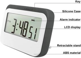 img 3 attached to ⏲️ Enhanced VPAL Digital Kitchen Timer: 12/24 Hour Alarm Clock with Magnetic Back, Retractable Stand, and Large LCD Display