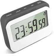 ⏲️ enhanced vpal digital kitchen timer: 12/24 hour alarm clock with magnetic back, retractable stand, and large lcd display logo