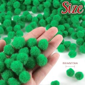 img 3 attached to 🎄 Caydo 1200 Pieces Christmas Green Pom Poms: Perfect for Festive Crafts & DIY Projects!