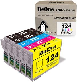 img 4 attached to 🖨️ BeOne Remanufactured Ink Cartridge Replacement for Epson 124 T124 5-Pack: Works with Workforce 435, 320, 323, 325, Stylus NX420, NX430, NX230, NX330, NX125, NX127, NX130 Printer (2BK 1C 1M 1Y)