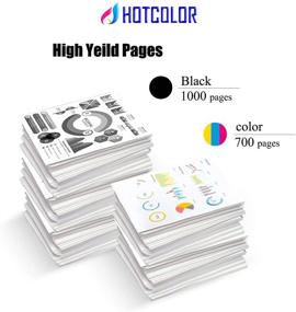 img 1 attached to 🖨️ High-Quality HOTCOLOR 962xl Ink Cartridges Combo Pack for HP Printers - 9015 Ink, 9010, 9025, 9018, 9020 (1C/1M/1Y, 3PK)