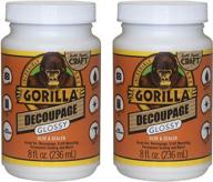 gorilla 104977 decoupage 2 pack clear logo