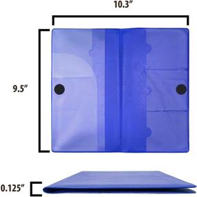 img 1 attached to 🚗 AUTOSTYLE Большой держатель страховки и регистрационной карты для автомобиля - премиум синий кошелек для важных документов об автомобиле
