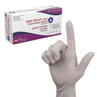 🧤 dynarex safe-touch latex gloves, powder-free, small, bisque (box of 100) logo