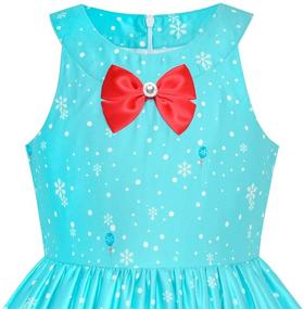 img 2 attached to Stylish Girls Dress for 🎄 Christmas: Santa Turquoise Girls' Clothing Collection