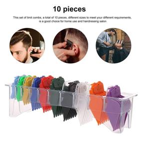 img 3 attached to 💇 10PCS Cutting Guide Comb Barber Hairdressing Tool Set: Magnetic Adsorption, Colorful Limit Combs for WAHL Electric Hair Clipper