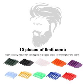 img 1 attached to 💇 10PCS Cutting Guide Comb Barber Hairdressing Tool Set: Magnetic Adsorption, Colorful Limit Combs for WAHL Electric Hair Clipper