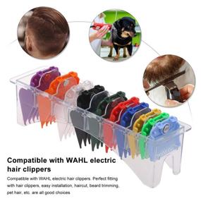 img 2 attached to 💇 10PCS Cutting Guide Comb Barber Hairdressing Tool Set: Magnetic Adsorption, Colorful Limit Combs for WAHL Electric Hair Clipper