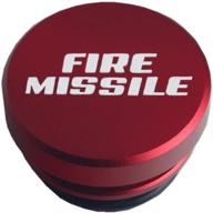 универсальная крышка для прикуривателя dewhel fire missile из алюминия для стандартных 12v (красный огненный ракета) логотип