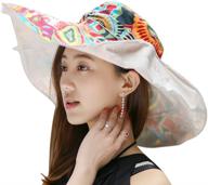 wanderlust women's foldable floppy reversible beach sun visor 👒 hat - wide brim upf 50+ for travel and leisure логотип