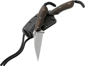 img 2 attached to 🔪 Compact Utility Neck Knife: CRKT S.P.E.W. EDC Fixed Blade Knife with Sheath - Bead Blast Blade, Textured G10 Handle, Nylon Sheath, Belt Loop 2388