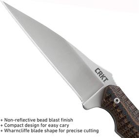 img 1 attached to 🔪 Compact Utility Neck Knife: CRKT S.P.E.W. EDC Fixed Blade Knife with Sheath - Bead Blast Blade, Textured G10 Handle, Nylon Sheath, Belt Loop 2388