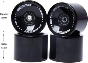 img 3 attached to 🛹 FREEDARE 70mm Longboard Wheels: High-Performance Set of 4 with ABEC-7 Bearings and Spacers