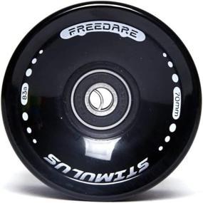 img 2 attached to 🛹 FREEDARE 70mm Longboard Wheels: High-Performance Set of 4 with ABEC-7 Bearings and Spacers