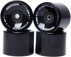 img 4 attached to 🛹 FREEDARE 70mm Longboard Wheels: High-Performance Set of 4 with ABEC-7 Bearings and Spacers