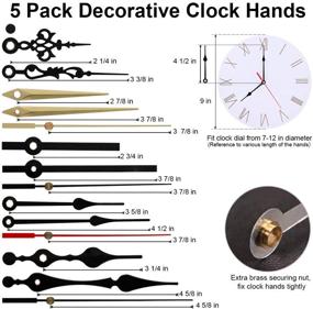 img 3 attached to ⏰ Revitalize Your Clock with EMOON Non Ticking Clock Mechanism & 5 Pairs of Hands: Repair & Replacement Kit (Total Shaft Length 7/8 in)