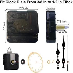 img 1 attached to ⏰ Revitalize Your Clock with EMOON Non Ticking Clock Mechanism & 5 Pairs of Hands: Repair & Replacement Kit (Total Shaft Length 7/8 in)