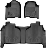 🚗 maxliner a0400/b0400 floor mats for 2019-2021 silverado/sierra 1500 crew cab or 2020-2021 silverado/sierra 2500/3500 hd, black logo