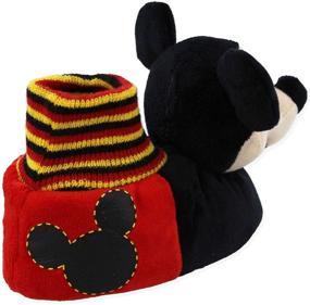 img 2 attached to Mickey Mouse Toddler Boys Plush 3D Head Sock Top Slippers by Disney