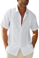 👔 regular fit button down guayabera shirts with sleeves logo