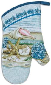 img 1 attached to 🌊 Sea-themed Kitchen Set Bundle - 2 Terry Towels, Oven Mitt, Potholder - Perfect for Ocean Lovers