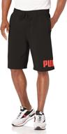 puma shorts cotton black high large men's clothing for active logo