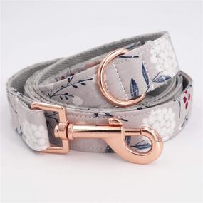 img 1 attached to Stylish Girl Dog Collar & Leash Set with Rose Gold Metal Buckle - Perfect for Pet Dogs and Cats (XS)