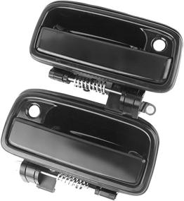img 4 attached to 🚪 NPAUTO Exterior Front Door Handle Replacement for Toyota Tacoma - Fits 1995-2004 Models - Driver Left & Passenger Right Side - Black