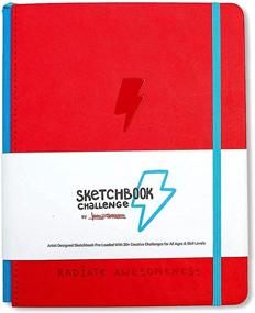 img 4 attached to 📚 Lora Zombie Studio Sketchbook Challenge - 6.75"x8.5" Hardcover Sketching Book with 30+ Prompts for Sketches & Drawings - Sketch Journal Pad Notebook for Kids, Adults & Artists of All Levels, 75 Pages