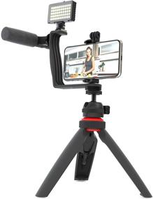 img 4 attached to 🎥 Набор для влогинга DigiPower Superstar Essential GoViral: Микрофон, 50 светодиодов, держатель, штатив, беспроводной пульт - идеально подходит для видео на YouTube, Instagram и Tiktok!