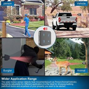 img 2 attached to Solar Driveway Alarm System - 1/4 Mile Transmission Range - Solar Powered, No Battery Replacement - Outdoor Weatherproof Motion Sensor & Detector DIY Security Alert - 1 Receiver, 2 Sensors Kit