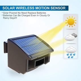 img 1 attached to Solar Driveway Alarm System - 1/4 Mile Transmission Range - Solar Powered, No Battery Replacement - Outdoor Weatherproof Motion Sensor & Detector DIY Security Alert - 1 Receiver, 2 Sensors Kit